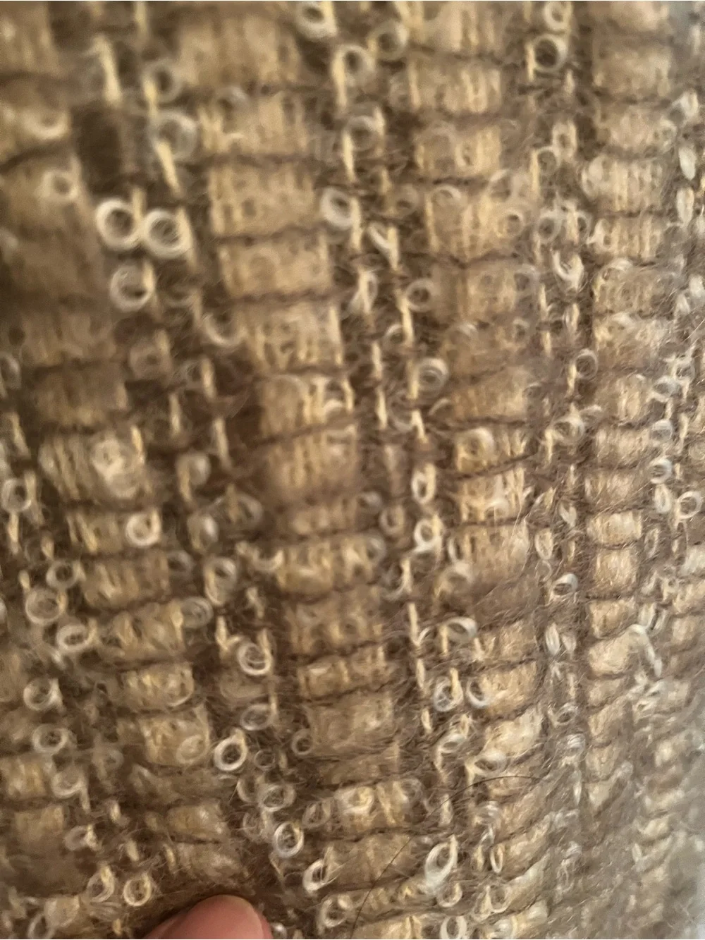 Ireland wool Neutral Textured Brown Scarf